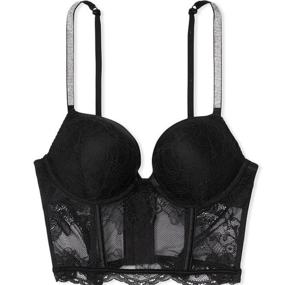New! Victoria's Secret Very Sexy Bombshell Shine Strap Corset Top 22927 - Picture 1 of 7